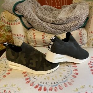 DKNY Camo Print Wedges